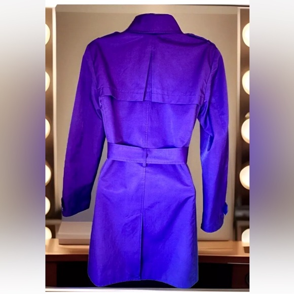 ☔️KENNETH COLE☔️ SHORT GOMMET BELT RAIN TRENCH COAT NWOT🌂 - Picture 7 of 16